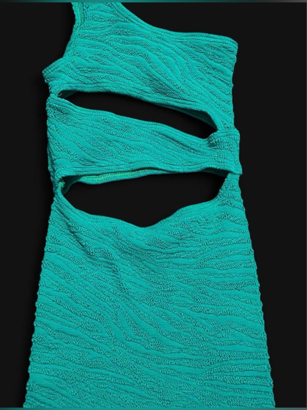 Bond-Eye Teal Cutout Dress